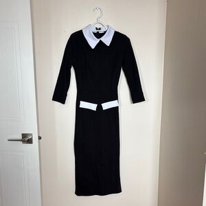 Fashion Nova Black and White Long Sleeve Dress